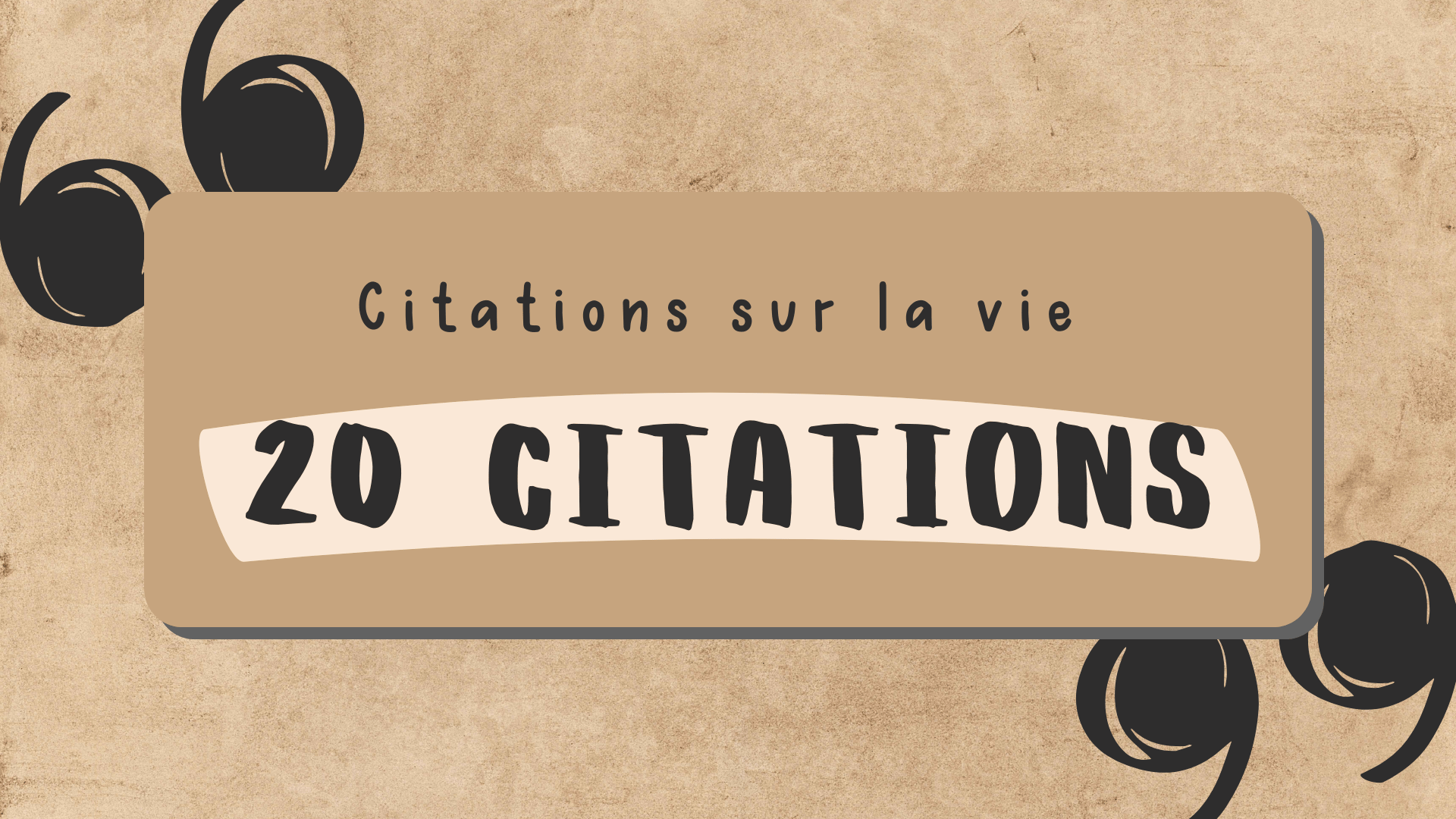 Citations sur la vie en image